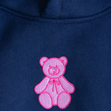 Simply Southern Youth Embroidered Dilara Bear Hoodie for Girls in Navy | PP-0225-YTH-HD-DILARA-BEAR