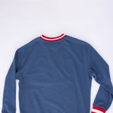 Simply Southern Youth USA Patch Varsity Crew Sweatshirt for Girls in Navy