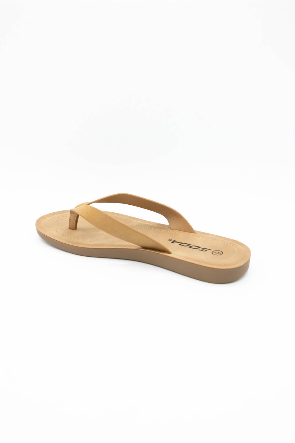 Soda Ella Flip Flops for Women in Tan