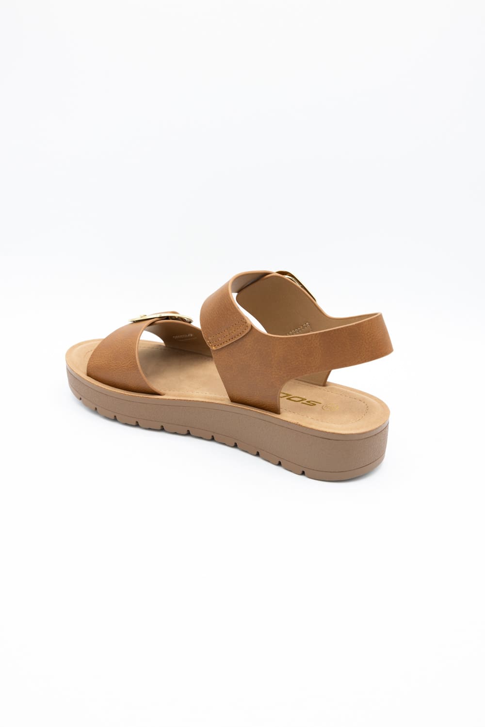 Soda Jackie Platform Sandals for Women in Tan