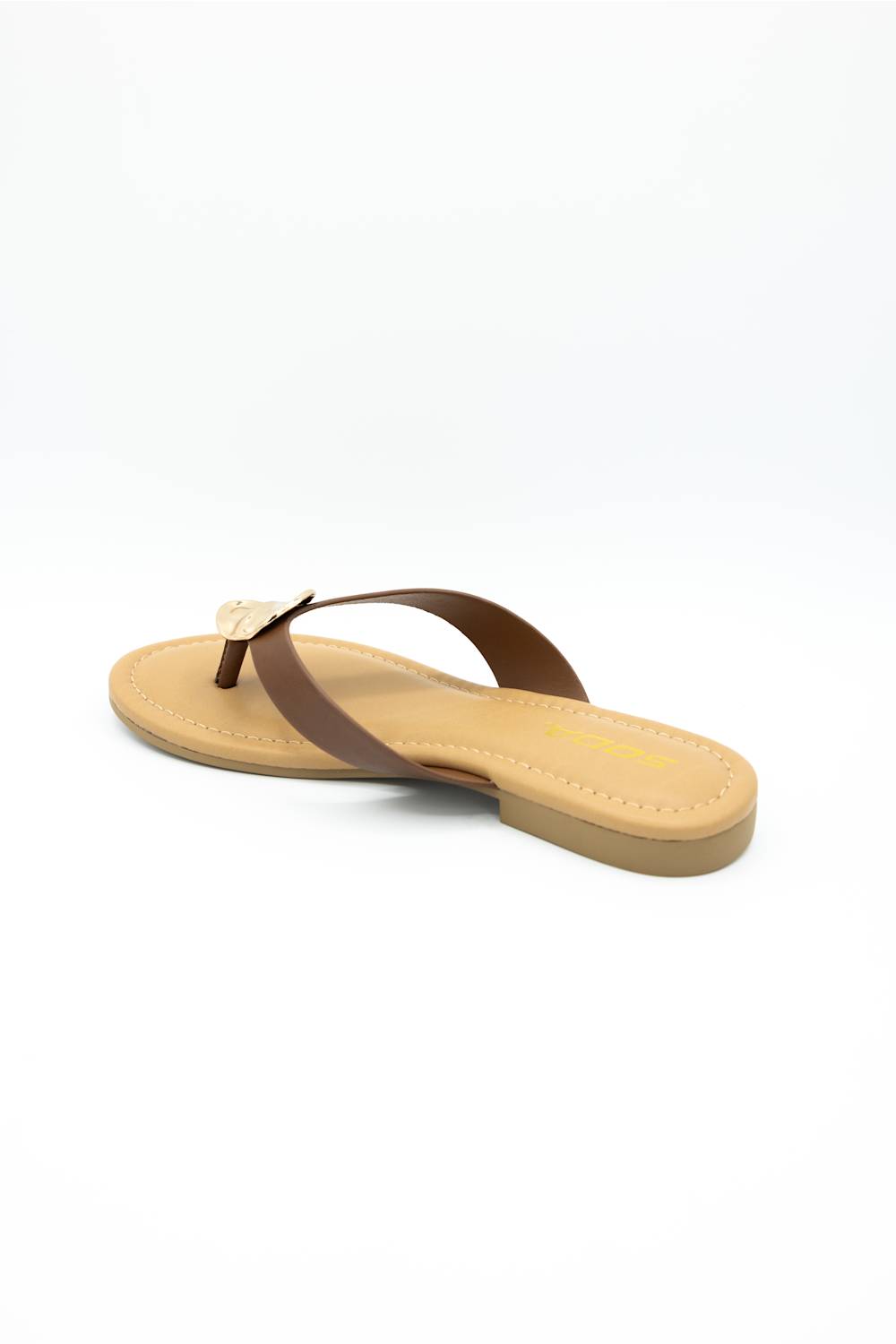 Soda Jeslyn Flip Flops for Women in Dark Tan