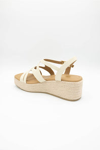 Soda Loco Rope Wedges for Women in Bone