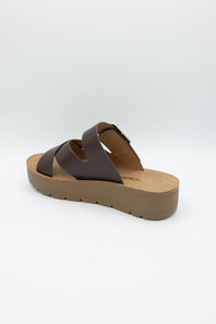 Soda Resume Platform Sandals for Women in Brown