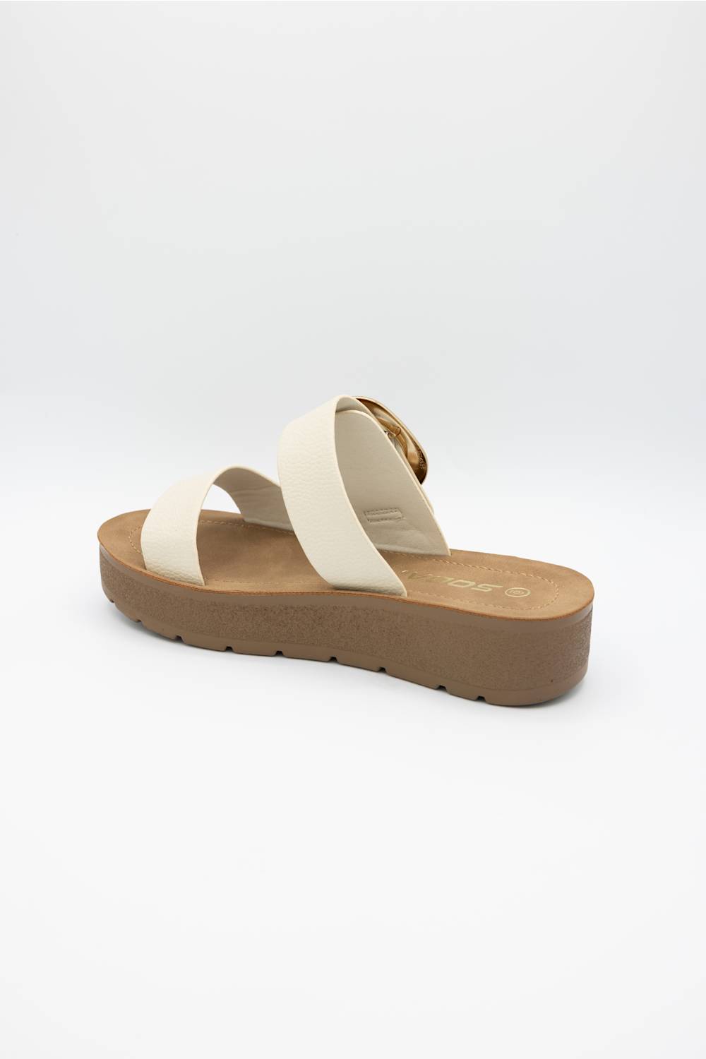 Soda Shance Platform Sandals for Women in Dark Bone