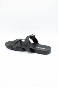 Soda Terse Slide Sandals in Black