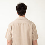 Corduroy Button Up Shirt for Men in Tan
