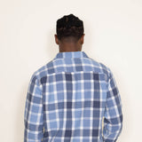 Plaid Flannel Shirt for Men in Blue
