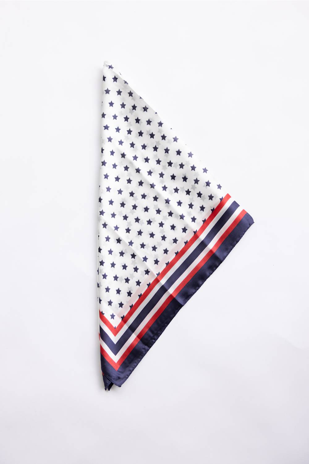 Stars and Stripes Americana Silk Scarf for Women in Ivory