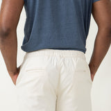 Stretch Pull On Shorts for Men in Off White