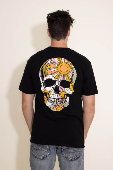 Skull Sunshine Graphic T-Shirt for Men in Black
