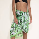 Swim Cover Up Sarong for Women in Green