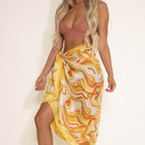 Swim Cover Up Sarong for Women in Yellow