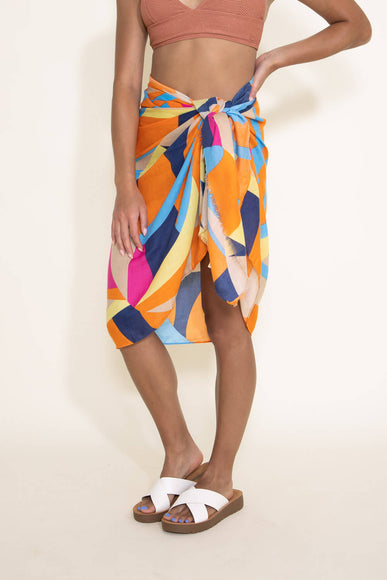 Swim Cover Up Sarong for Women in Orange