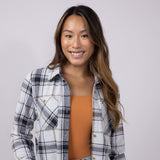 Thread & Supply Lewis Soft Luxe Button Up Shirt for Women in Off White Black Brown