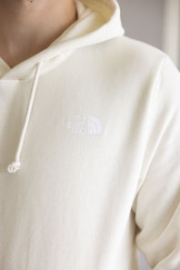 The North Face Evolution Box Logo Hoodie for Men in White Dune