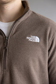 The North Face Textured Cap rock ¼ Zip Neck for Men in Smokey Brown
