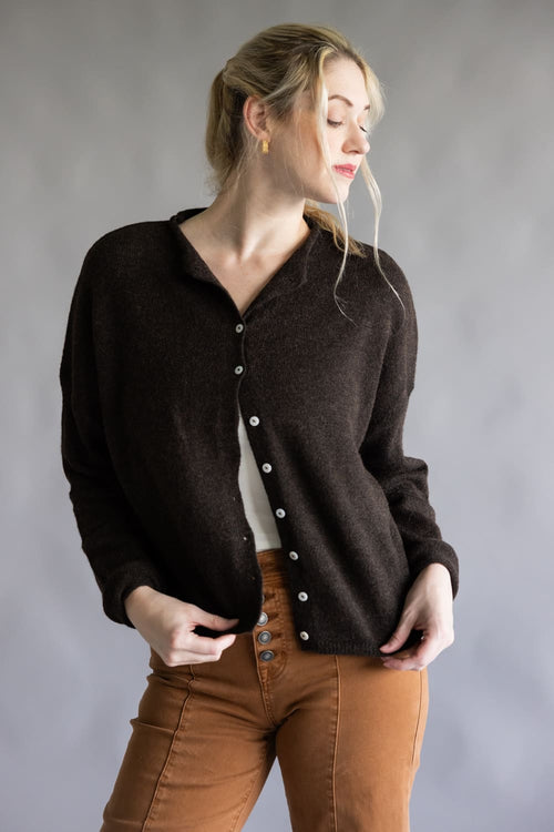 Things Between Piper Cardigan for Women in Chocolate