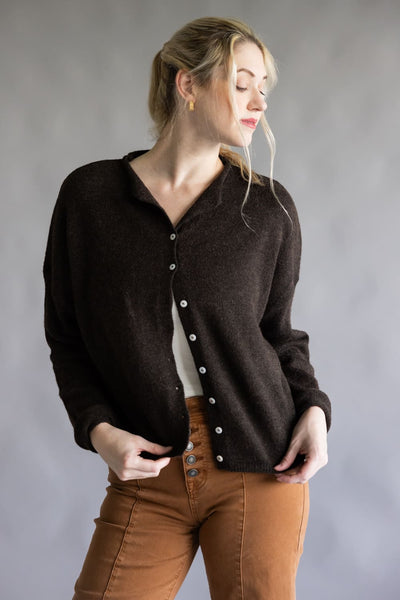 Things Between Piper Cardigan for Women in Chocolate