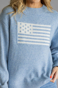 Thread & Supply Knit Allegiance Sweater for Women in Heather Blue