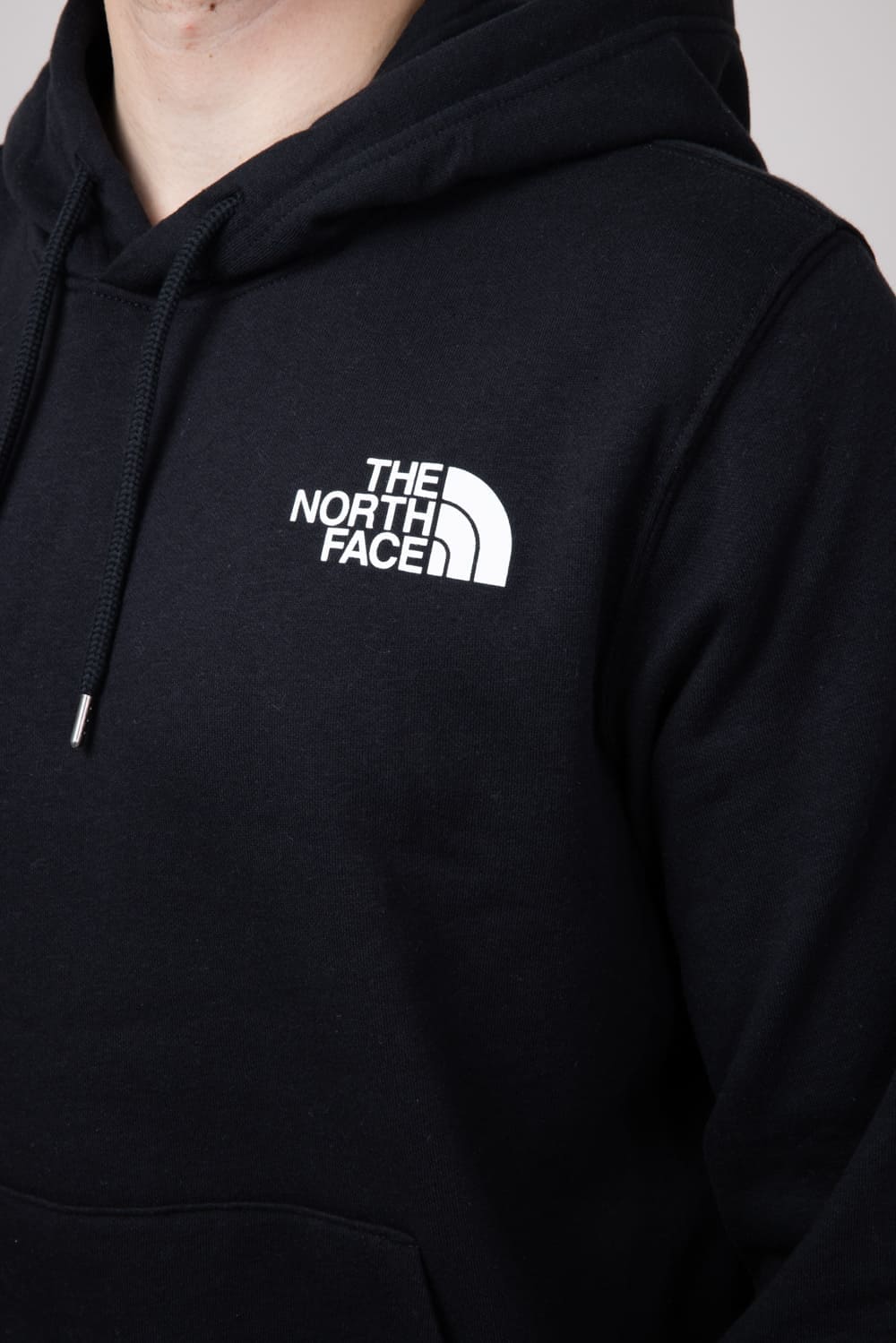 The North Face Box Logo Hoodie for Men in Black/Yellow
