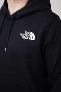 The North Face Box Logo Hoodie for Men in Black/Yellow