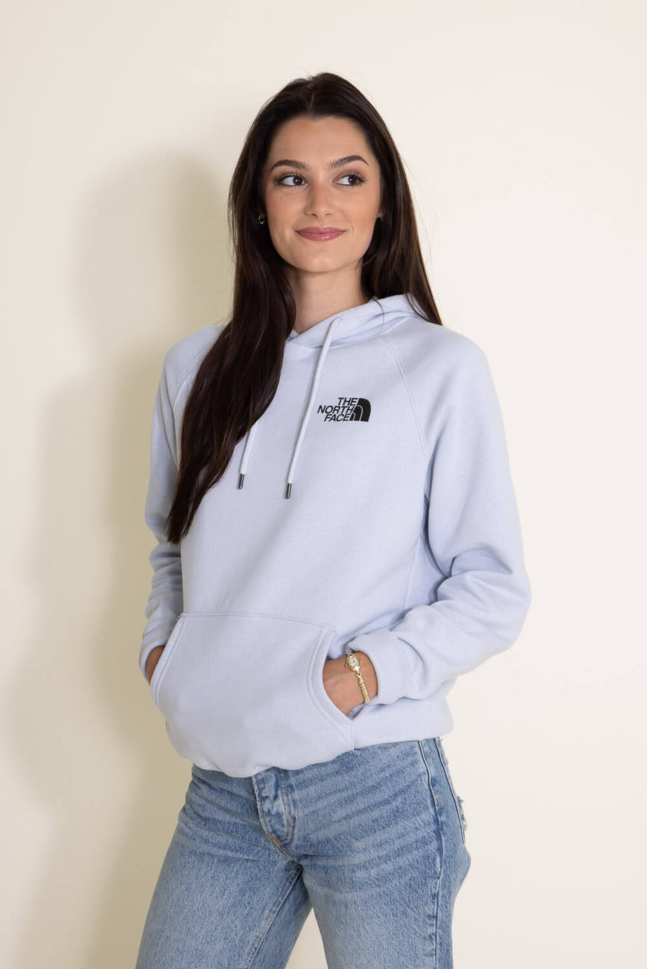 North face best sale light blue hoodie