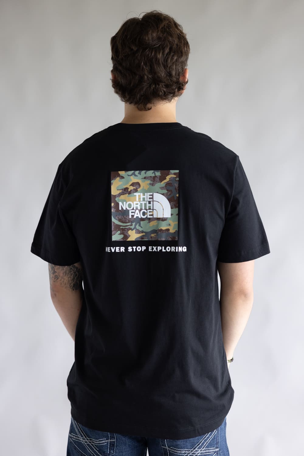 The North Face Evolution Camo Box T-Shirt for Men in Black