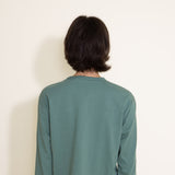The North Face Heritage Patch Long Sleeve T-Shirt for Women in Sage Green
