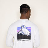 The North Face Long Sleeve Box Logo T-Shirt for Men in White