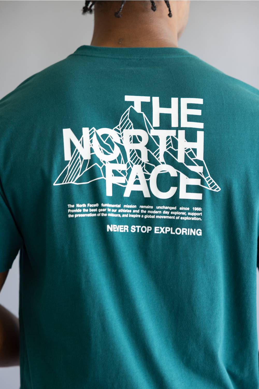 The North Face Mountain Sketch T-Shirt for Men in Teal