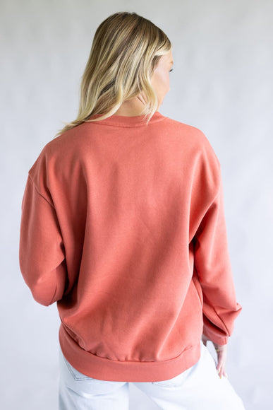 The North Face Oversized Simple Dome Fleece Sweatshirt for Women in Mars Dust