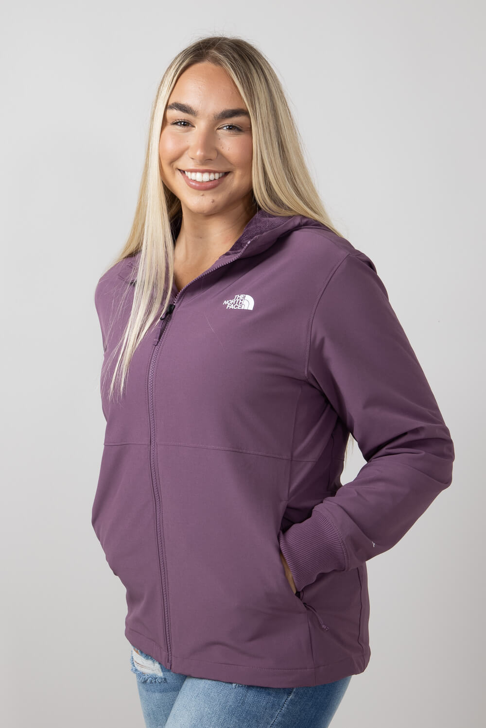 The North Face Shelbe Raschel Hoodie Jacket for Women in Midnight Mauve