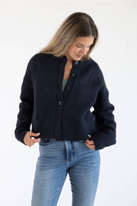 Things Between Alyssa Cardigan for Women in Navy | TBW285-G-NVY