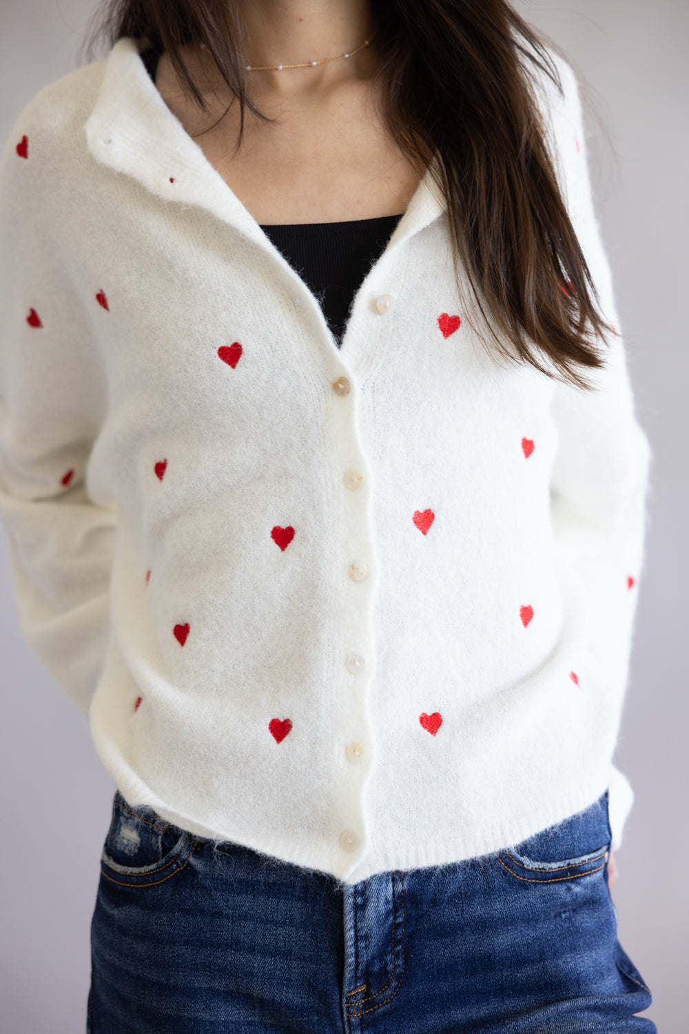 Things Between Heart Piper Cardigan for Women in White | TBW13321-SNWRED