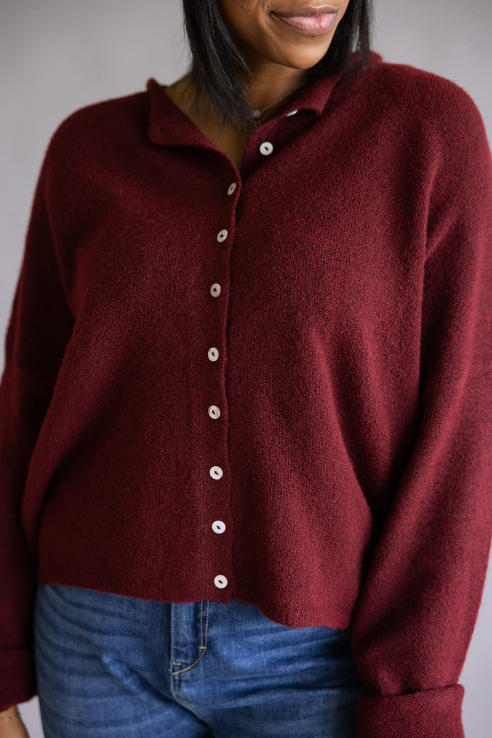 Things Between Piper Cardigan for Women in Wine