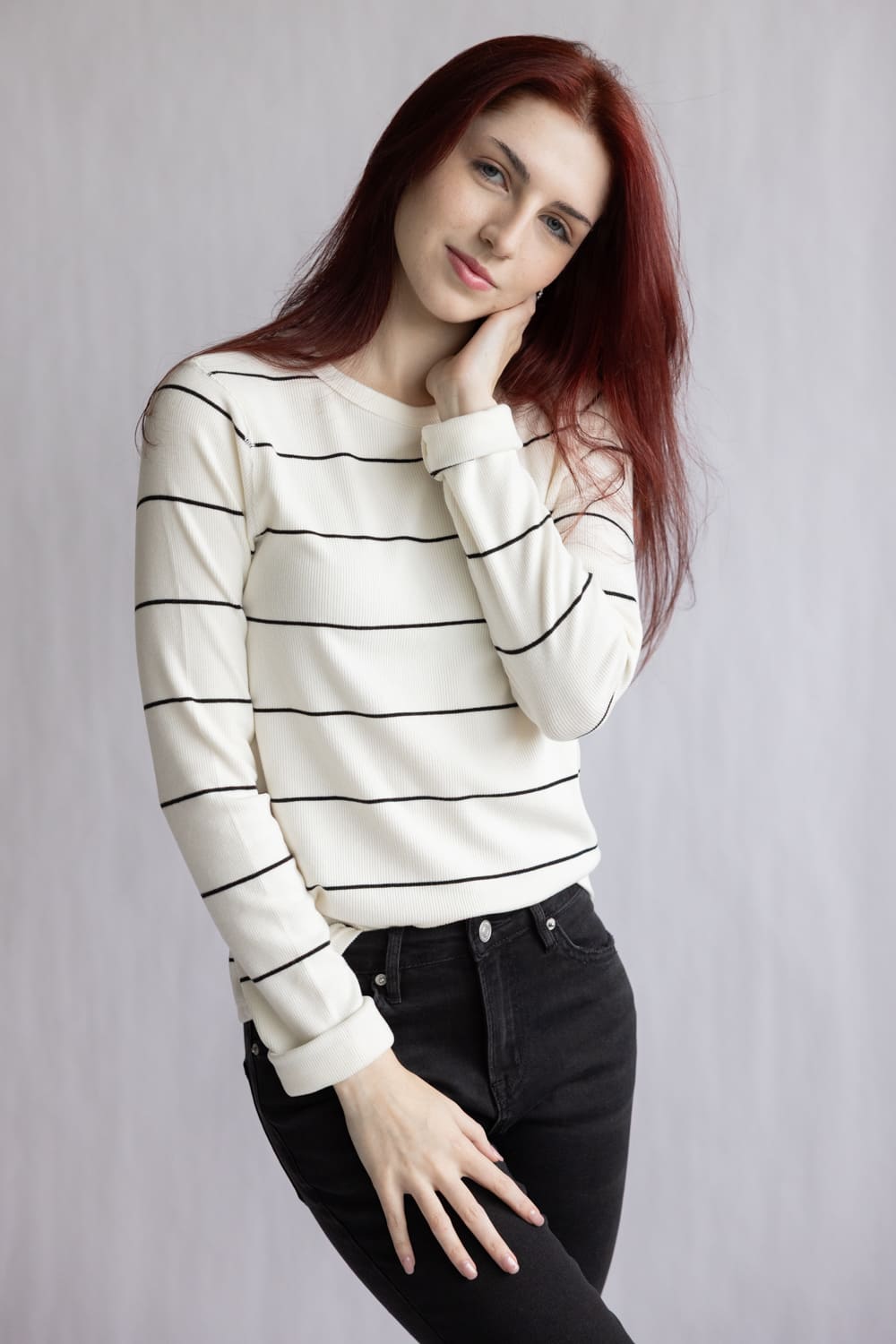 Thread & Supply Alder Top for Women in Ivory Black