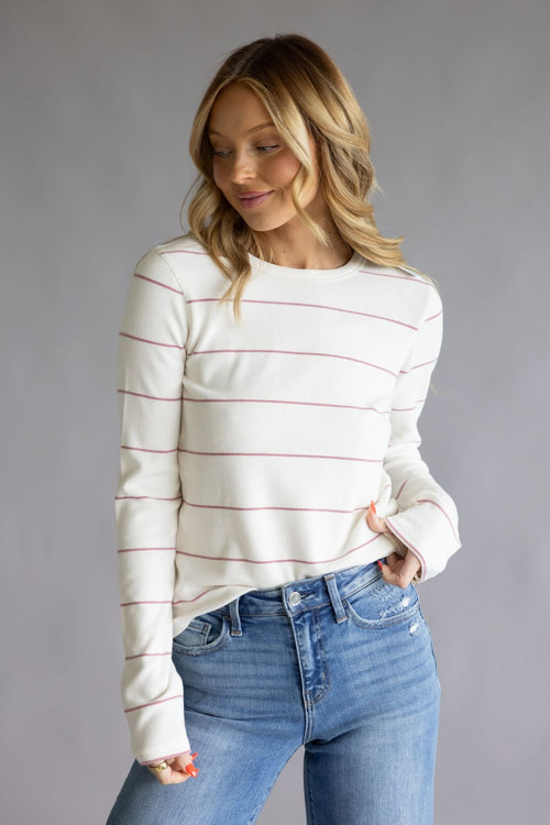 Thread & Supply Alder Top for Women in Ivory Rose