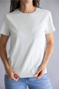 Thread & Supply Asher Striped T-Shirt for Women in Light Heather
