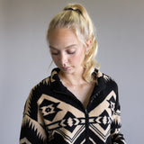 Thread & Supply Canyon Jacket for Women in Cream Black Aztec