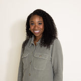 Thread & Supply Dominque Solid Shacket for Women in Olive Green
