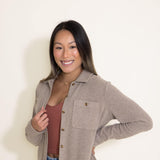 Thread & Supply Lewis Button Up Shirt for Women in Taupe