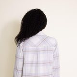 Thread & Supply Lewis Plaid Button Up Shirt for Women in White/Blue