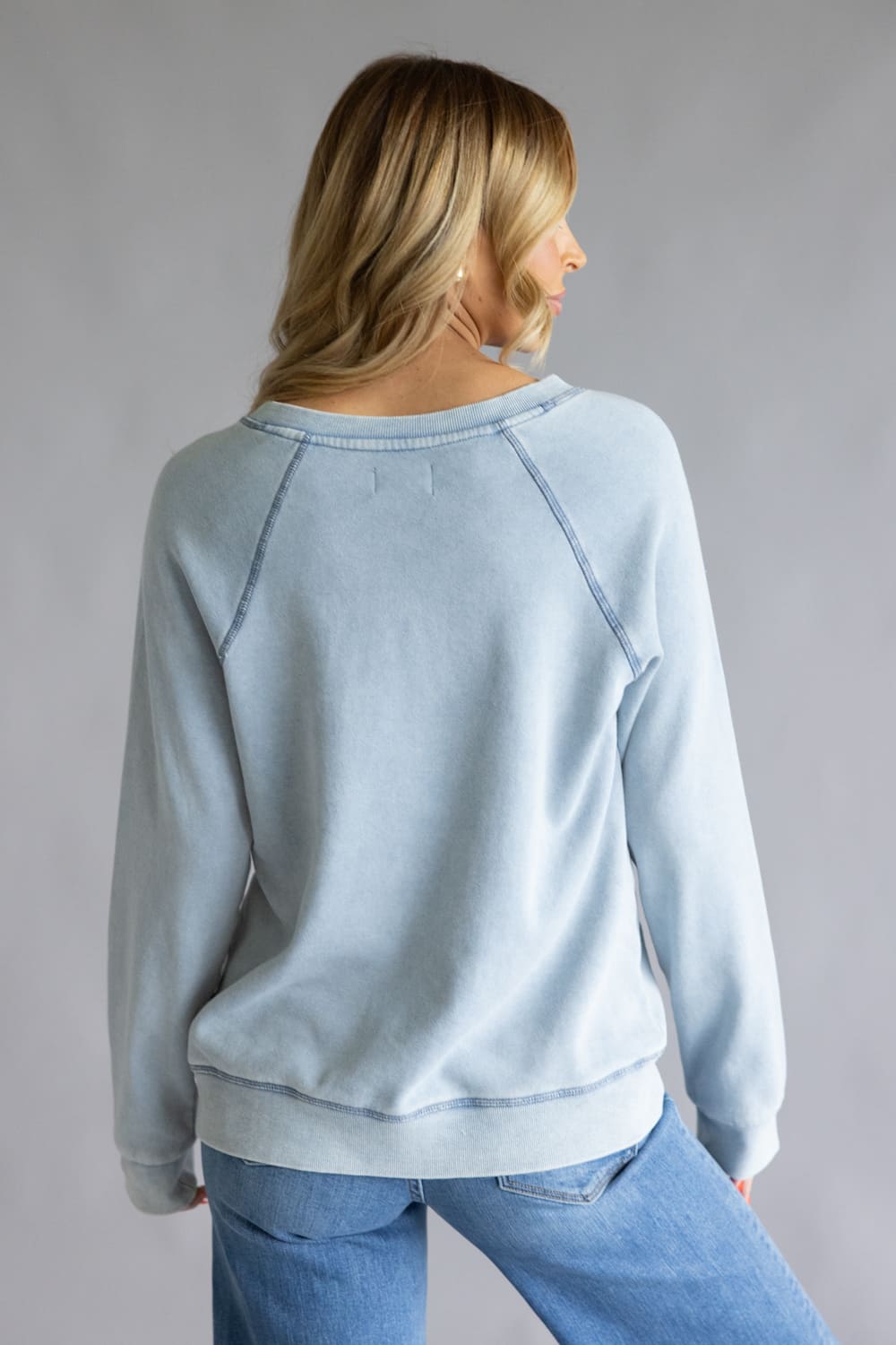 Thread & Supply Rugby Sweatshirt for Women in Light Denim