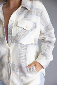 Thread & Supply Santa Fe Jacket for Women in Ivory Plaid