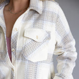 Thread & Supply Santa Fe Jacket for Women in Ivory Plaid