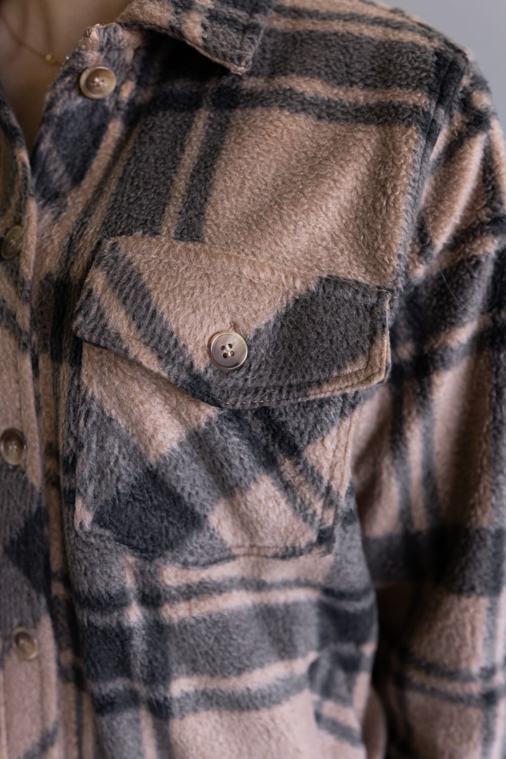 Thread & Supply Santa Fe Jacket for Women in Pecan Black Plaid