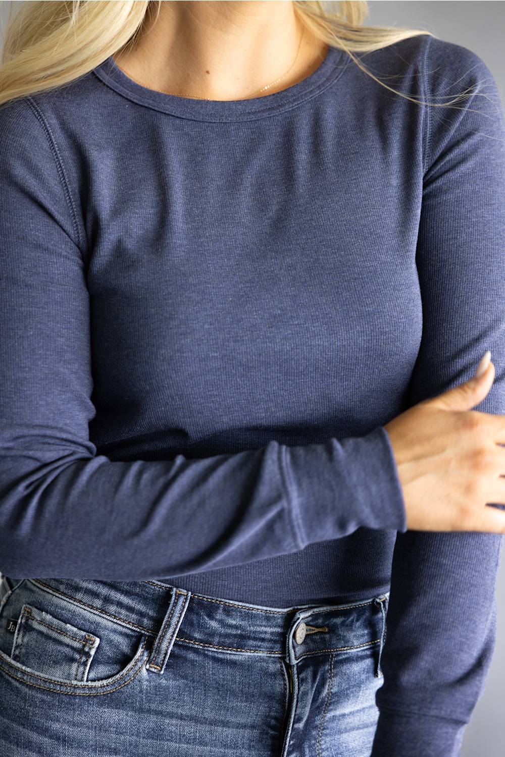 Thread & Supply Stacy Shirt for Women in Heather Navy