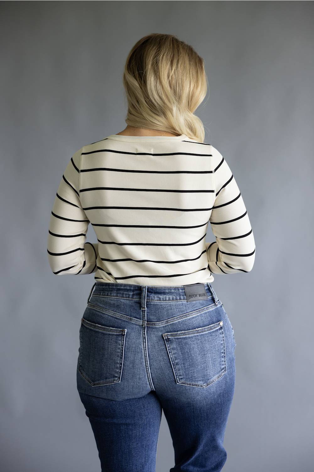 Thread & Supply Stacy Stripe Shirt for Women in Off White/Black