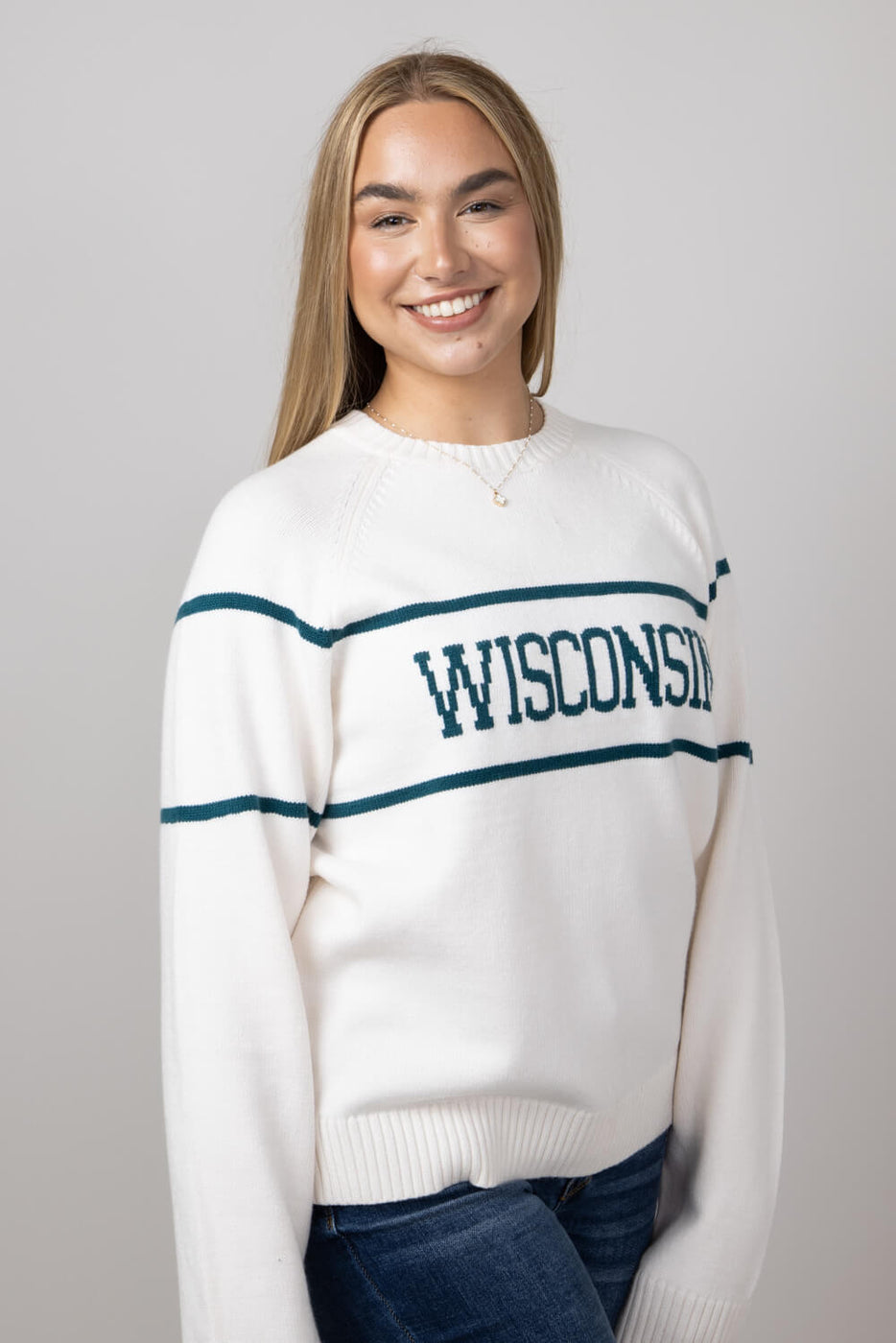 Thread & Supply Wisconsin Varsity Lettering Sweater for Thread & Supply Wisconsin Varsity Lettering Sweater for