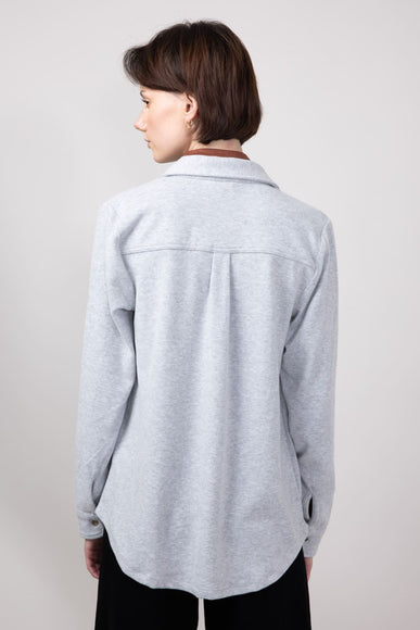 Thread & Supply Lewis Soft Luxe Button Up Shirt for Women in Medium Grey Heather